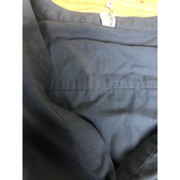 New Pact Dress Medium Blue Organic Cotton Sunset Lightweight Belted Midi Sample - Picture 15 of 15